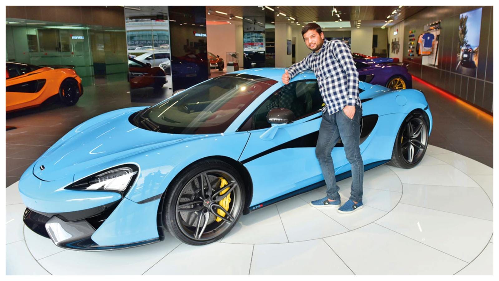indian worker in dubai balveer singh wins mclaren 570s spider sports car worth rs 2 crore