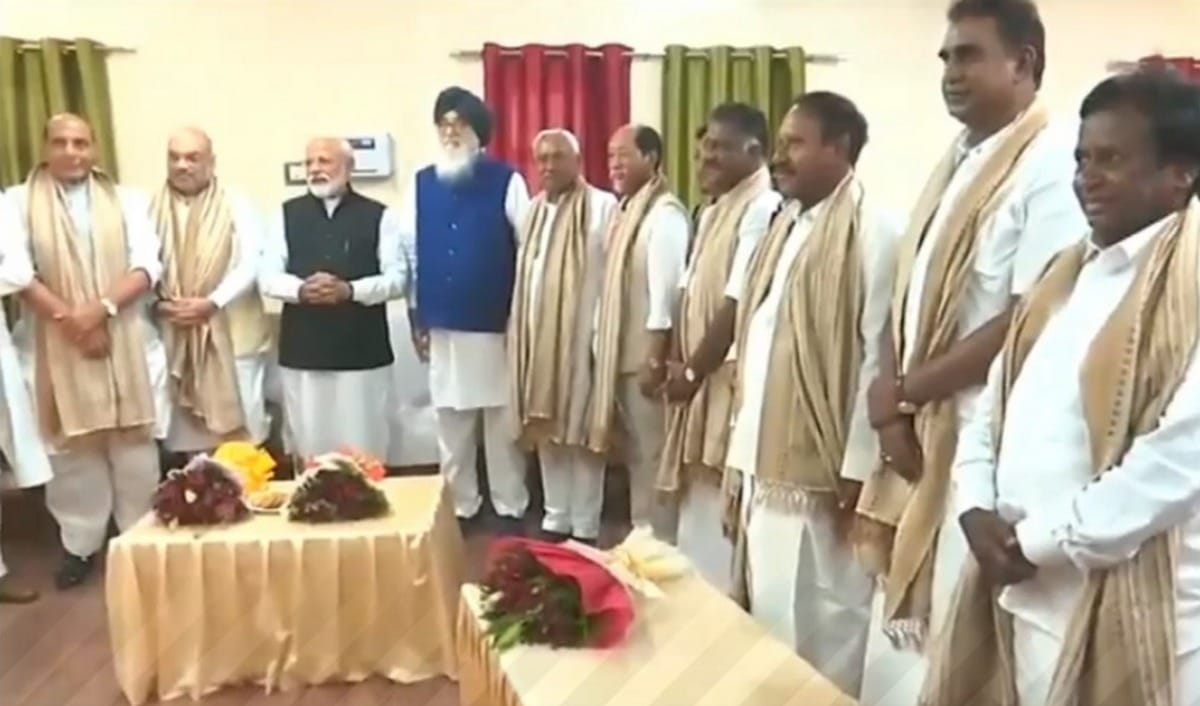 Lok sabha Election 2019 : PM Narendra modi nomination NDA leaders come in varanasi