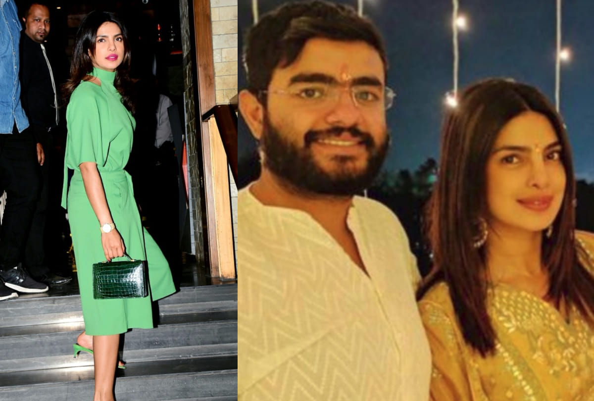 priyanka chopra jonas seen in fresh green look on family dinner before brother wedding