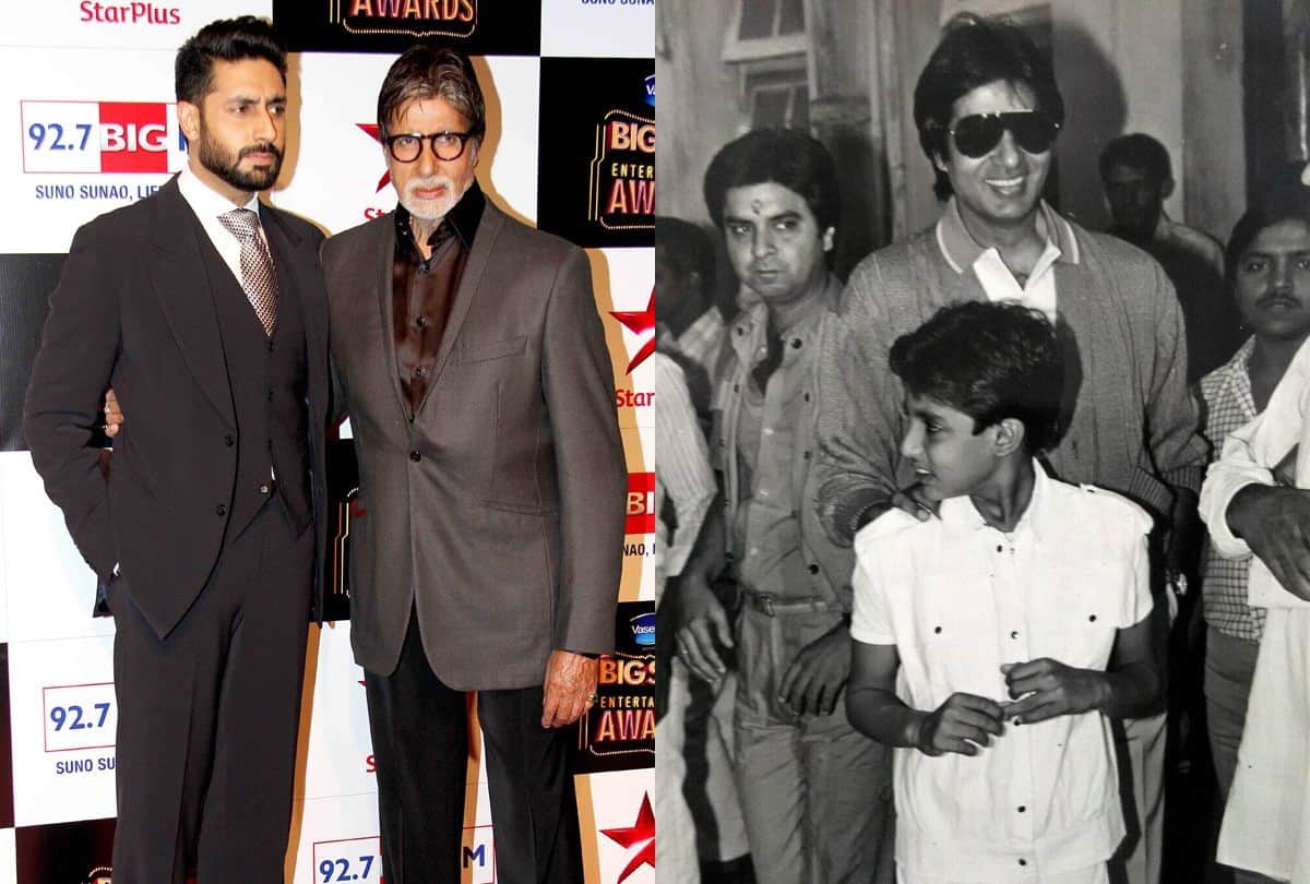 Abhishek Bachchan shared friday flashback photo with Amitabh Bachchan