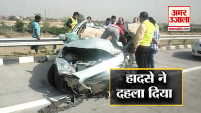 AN ACCIDENT AT EASTERN PERIFERAL HIGHWAY IN GREATER NOIDA
