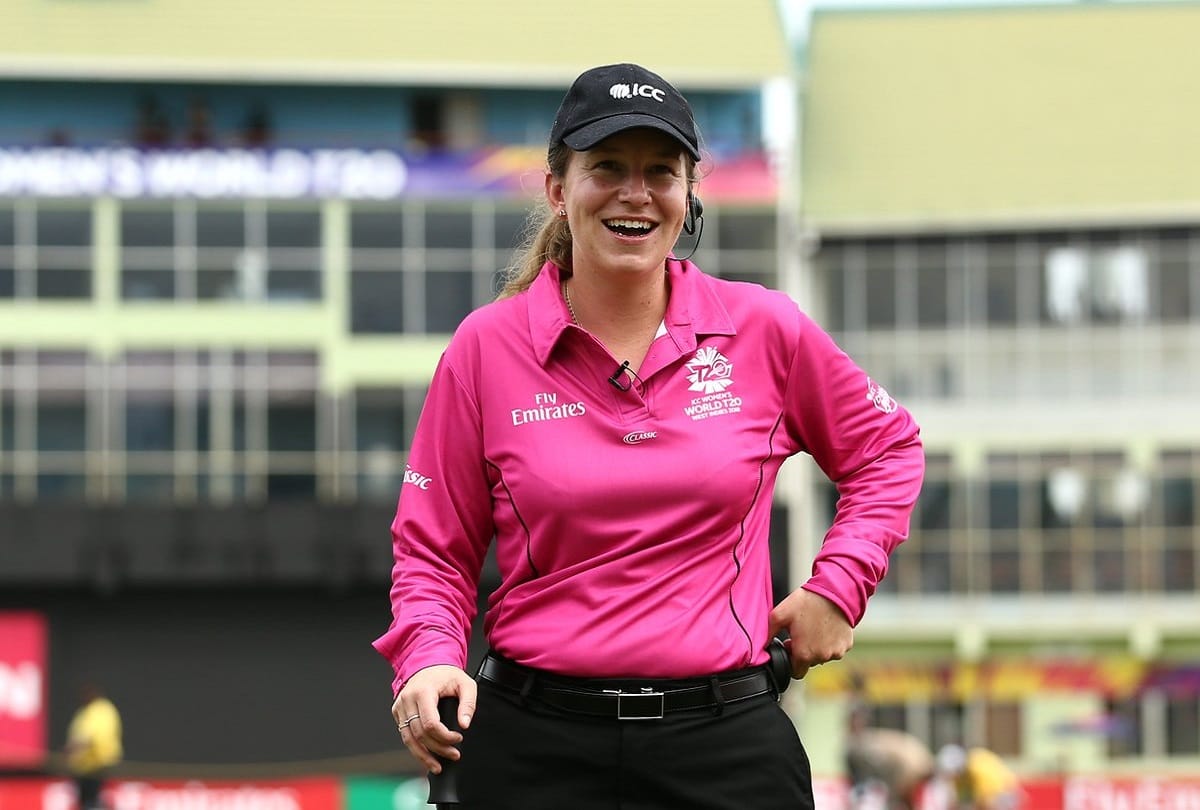 claire polosak becomes first female umpire in cricket for men
