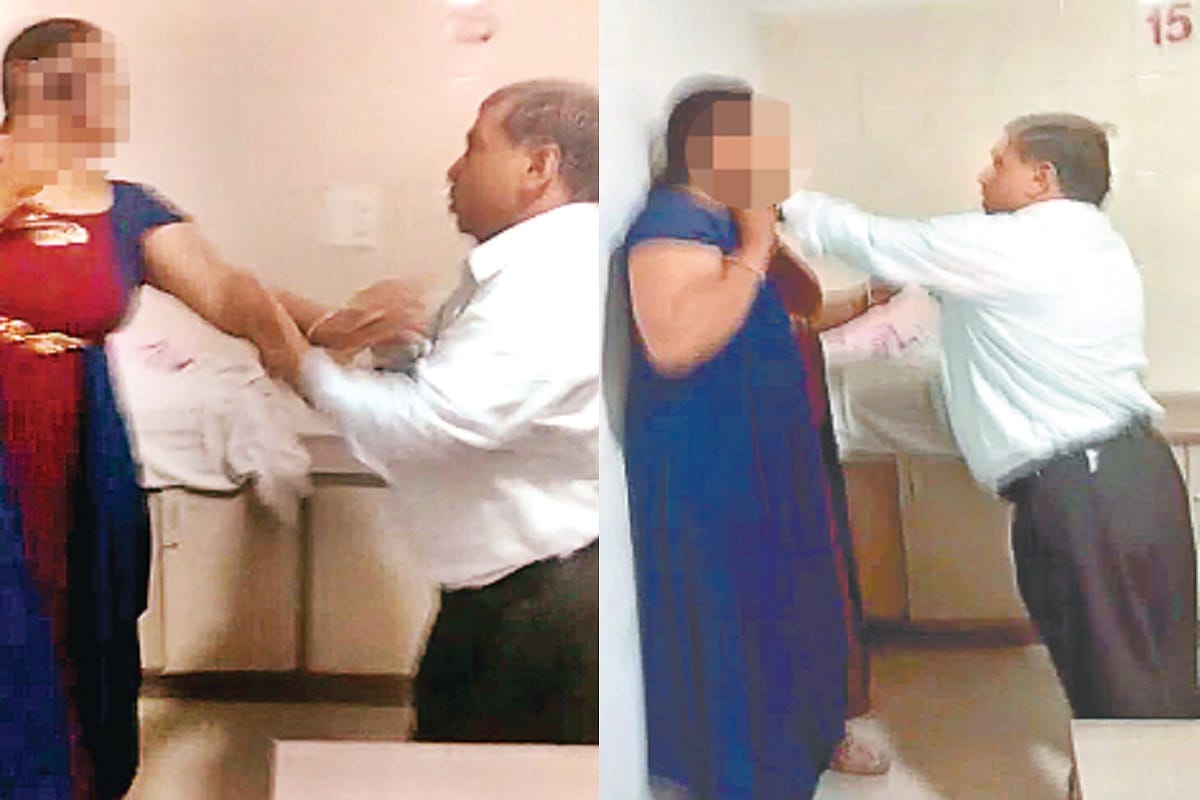 Beating by doctor of female employees in Meerut District Hospital and to indecency