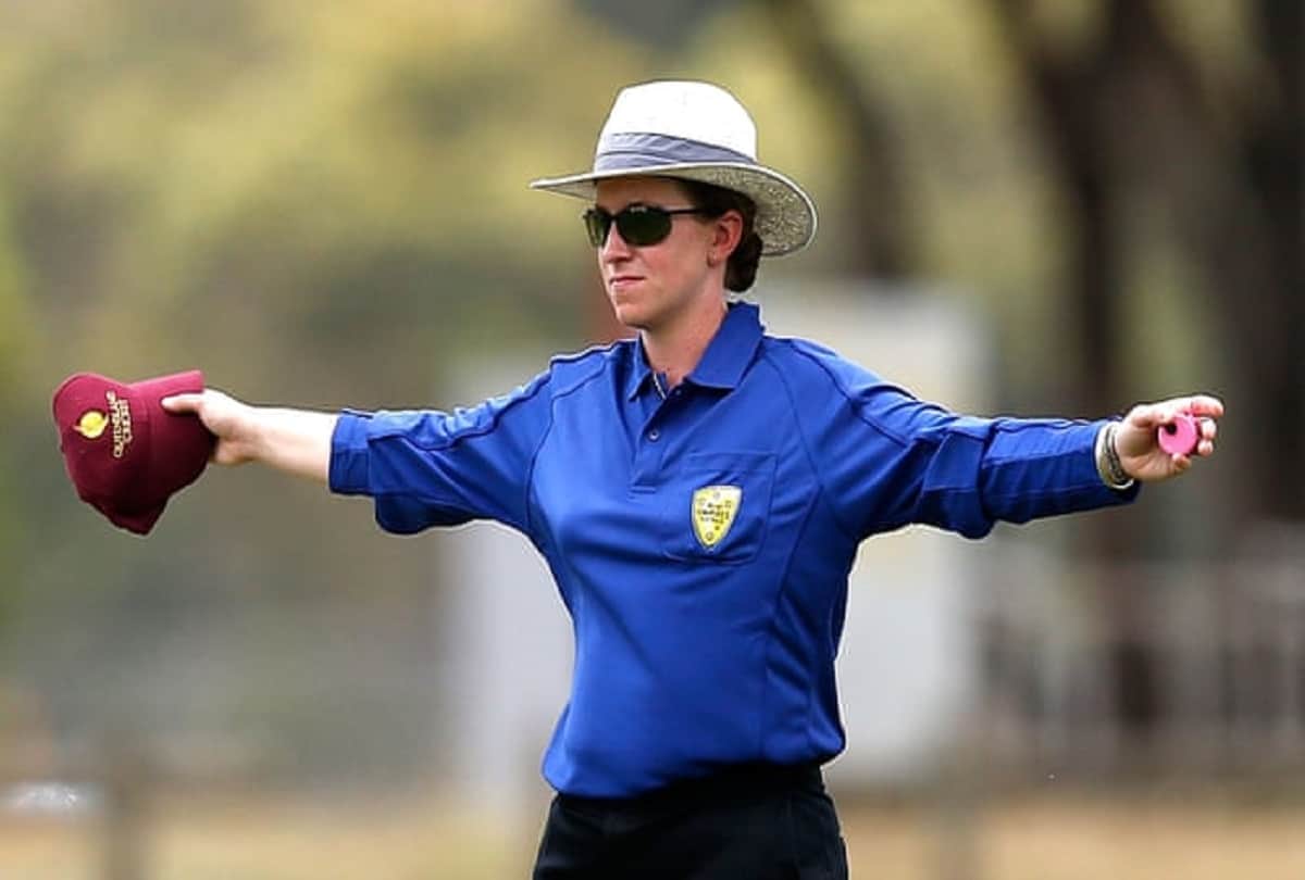 claire polosak becomes first female umpire in cricket for men