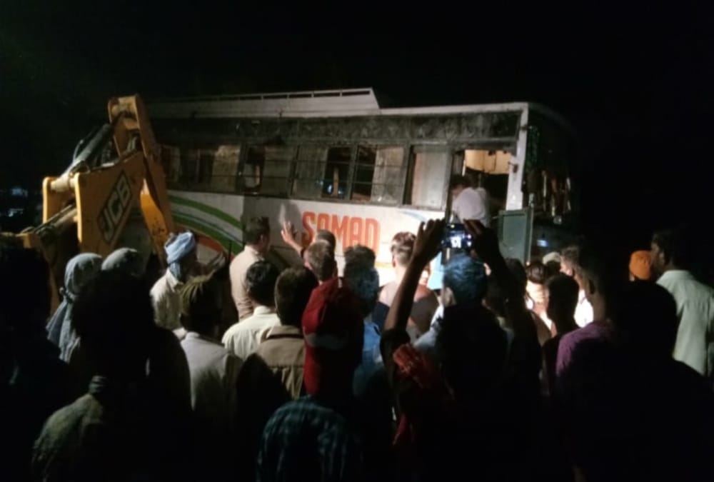 Bus fell into ditch during return from marriage in kashipur