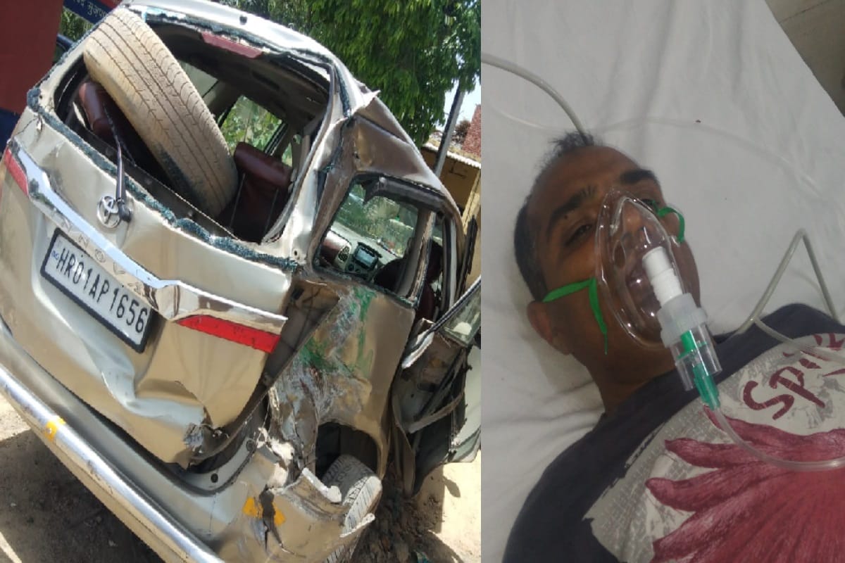 Muzaffarnagar: eight injured including children after car collided with a bus on the highway