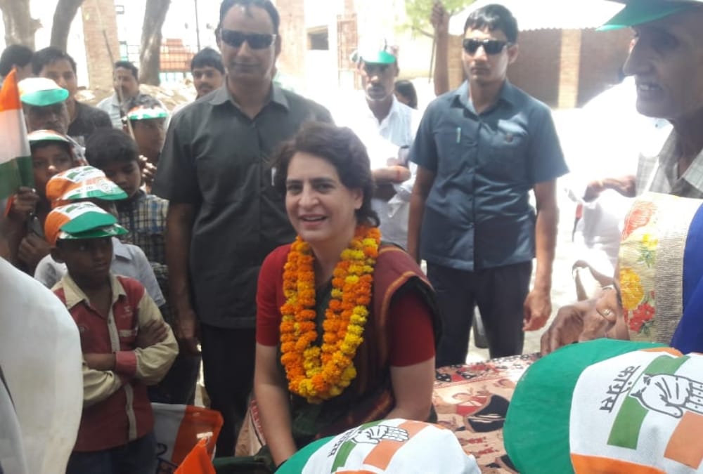 Priyanka Gandhi Vadra visits the villages of Amethi.