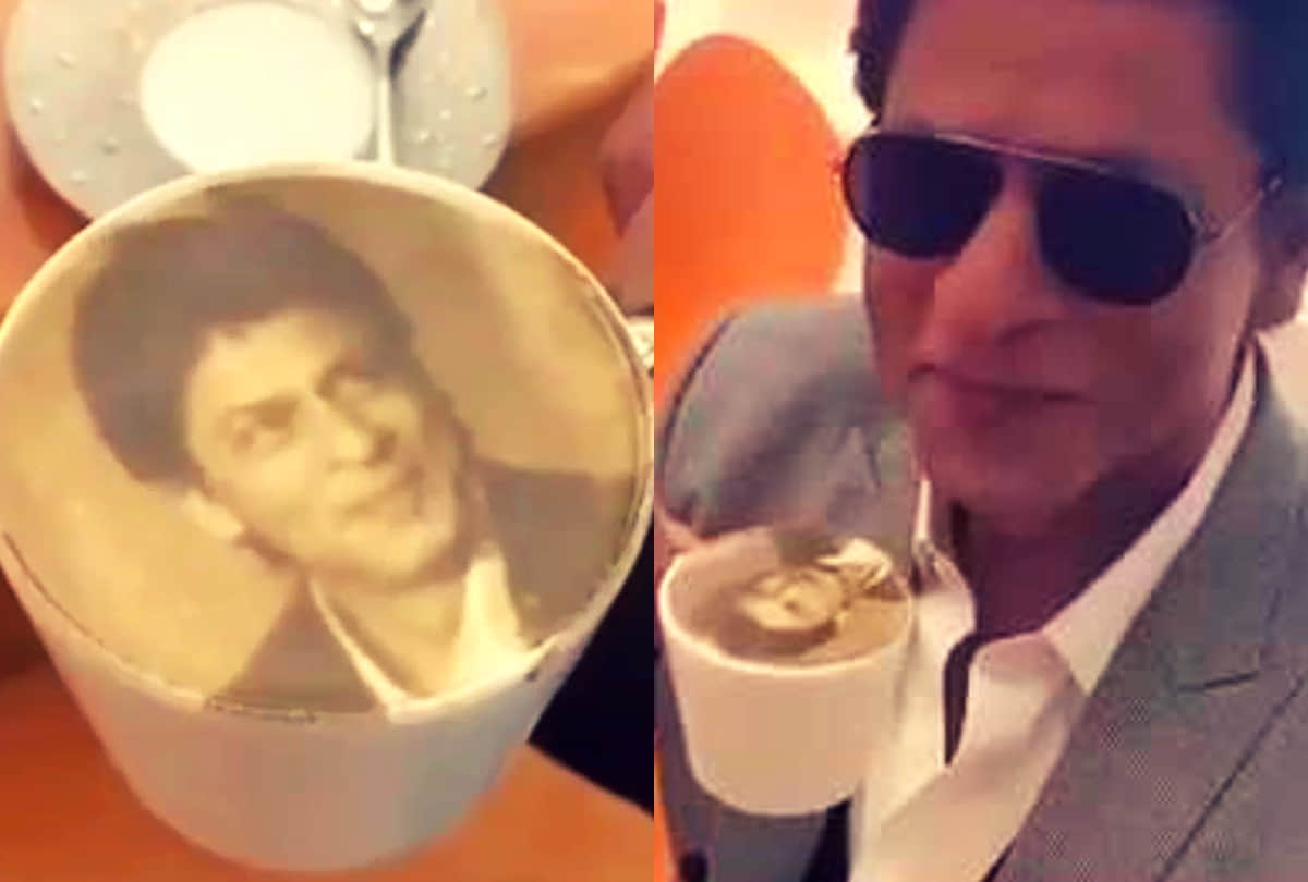 Shah Rukh Khan in Dubai Indian Megastar Gets His Own Personalised Coffee