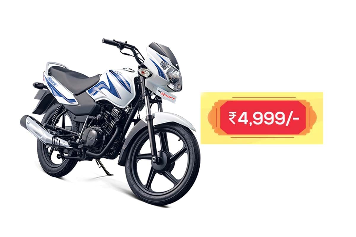 Pay Rs 4999 and take home TVS Sport bike