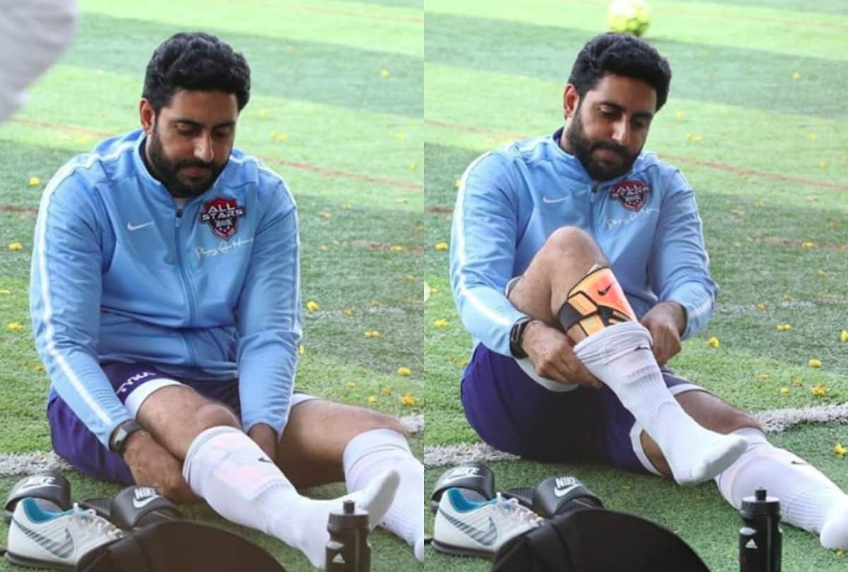 abhishek bachchan and ranbir kapoor playing football