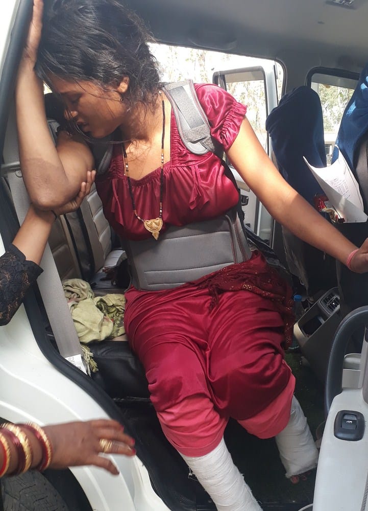 after beaten troen woman from roof