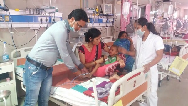 Four patients of AES and four patients of malaria hospital recruitment