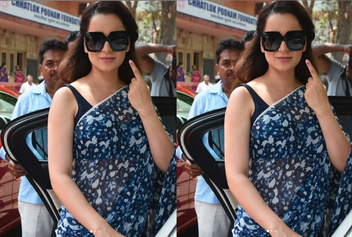 kangana ranaut cast their vote and said we were servant of italian govt