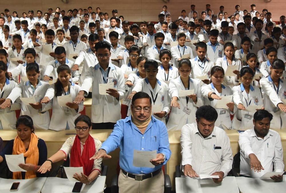 Voting awareness programme, people take oath for Vote in Lucknow.