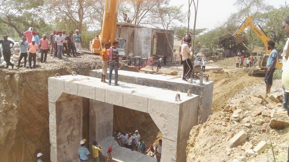 due to underpass construction rail route barred