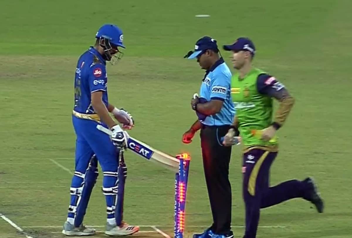 IPL 2019: Rohit sharma misbehave with umpire after giving out vs Kolka Knight Riders
