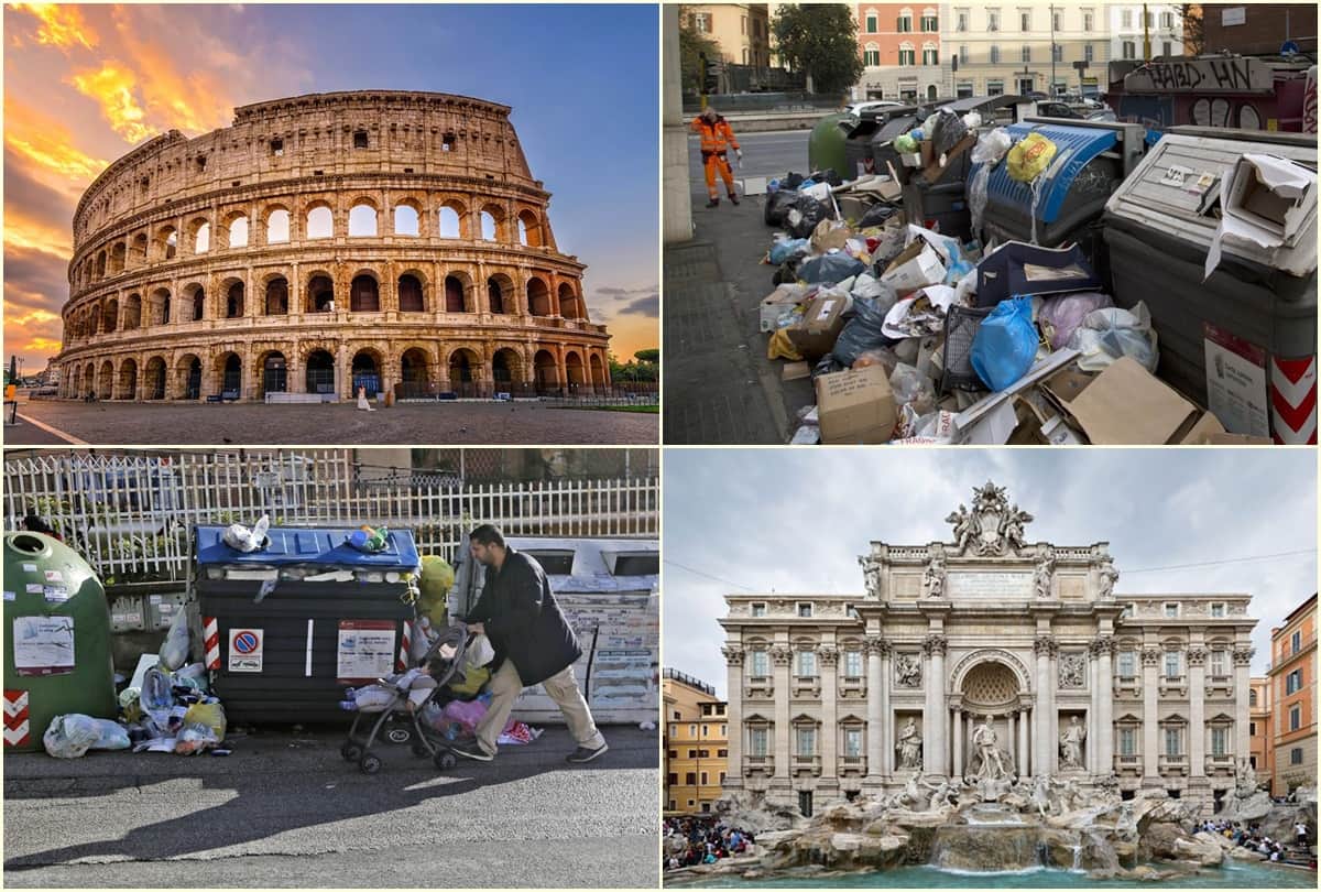 Rome monumental problems of garbage, See Photos