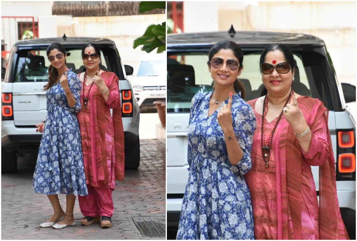 Amitabh Bachchan Aishwarya Rai Bachchan Jaya Bachchan Abhishek cast vote in Lok Sabha Election 2019