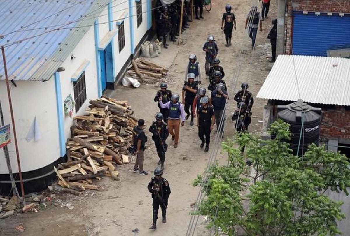 Two suspected terrorists blew themselves during the raid in Bangladesh