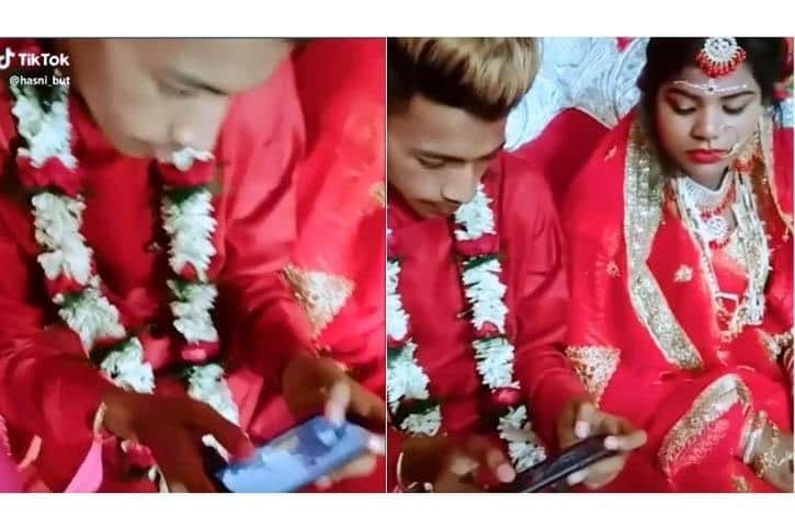 Groom plays pubg game at his wedding, video goes viral on social media