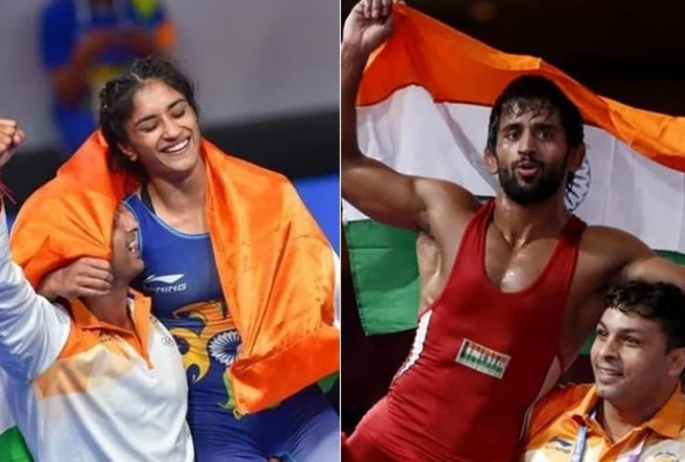 Bajrang punia,Ankur mittal and vinesh phogat names recommended for khel ratna award