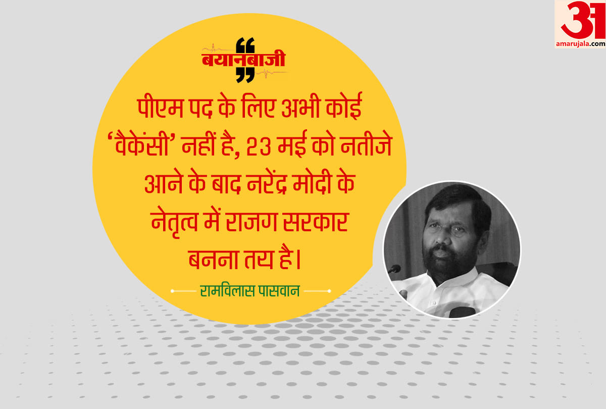 Lok Sabha Chunav 2019:  Ram vilas Paswan says there is no vacancy for PM post in country