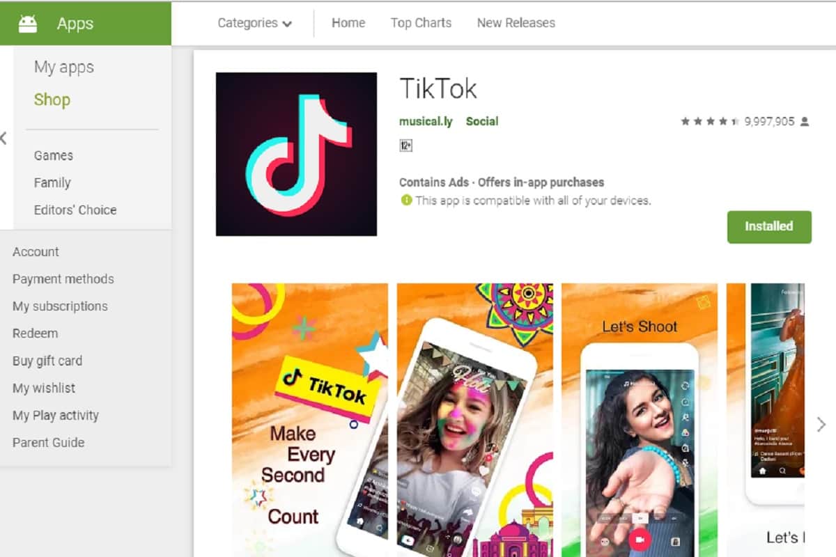 TikTok app back on google play store and apple app store, now you can downloads
