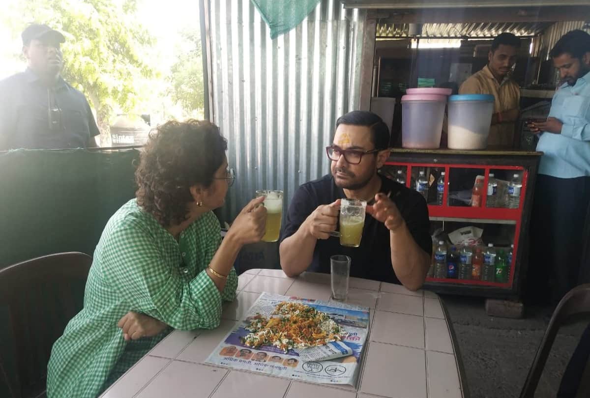 aamir khan with wife kiran rao at dhaba here pictures viral