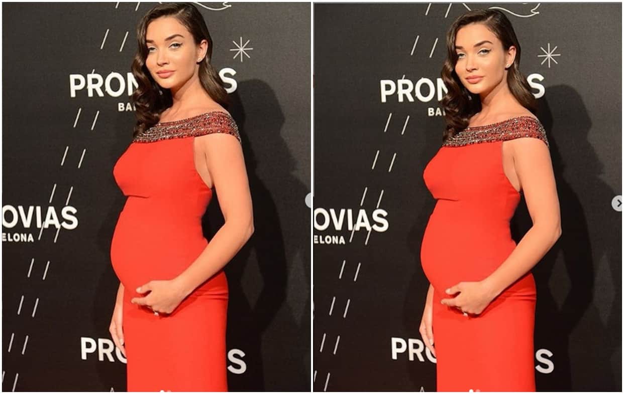 Amy Jackson flaunts her baby bump in fashion week