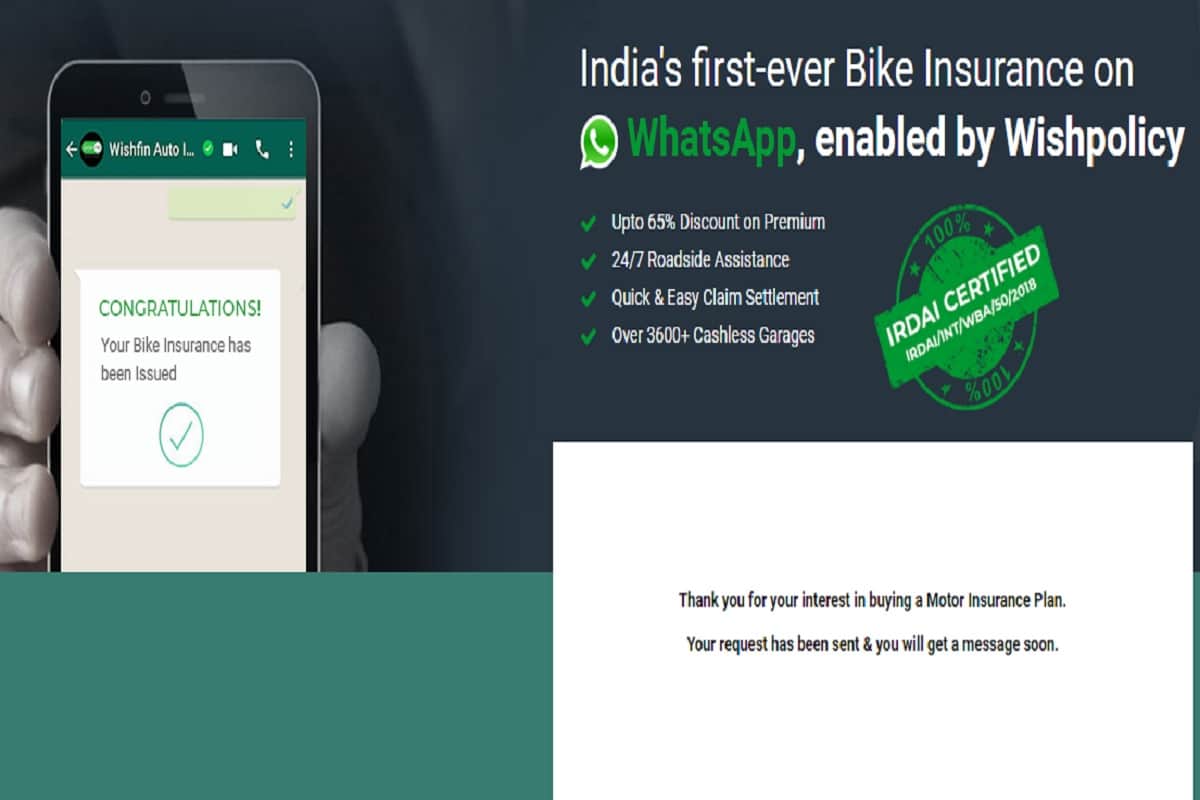 Now you can buy two wheeler insurance via whatsapp Bharti AXA General launches new service