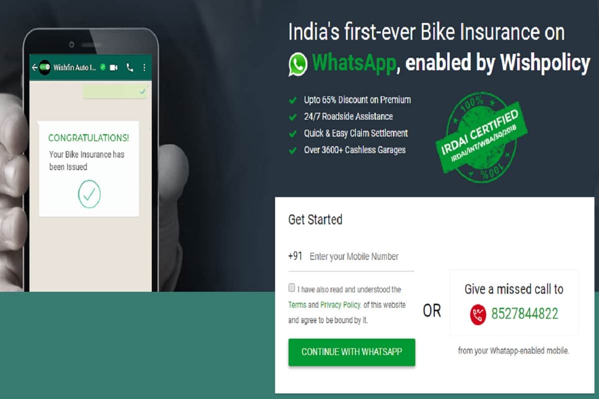 Now you can buy two wheeler insurance via whatsapp Bharti AXA General launches new service