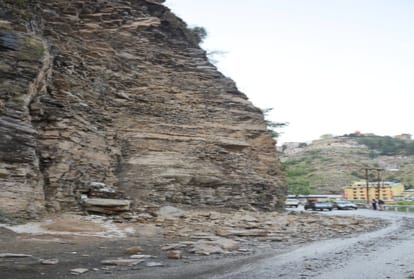 landslide on national highway five in shimla