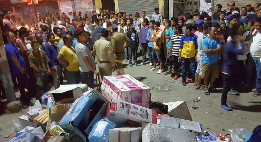 Hundreds of crowd gathered to blow up the house of accused, making obscene clippings