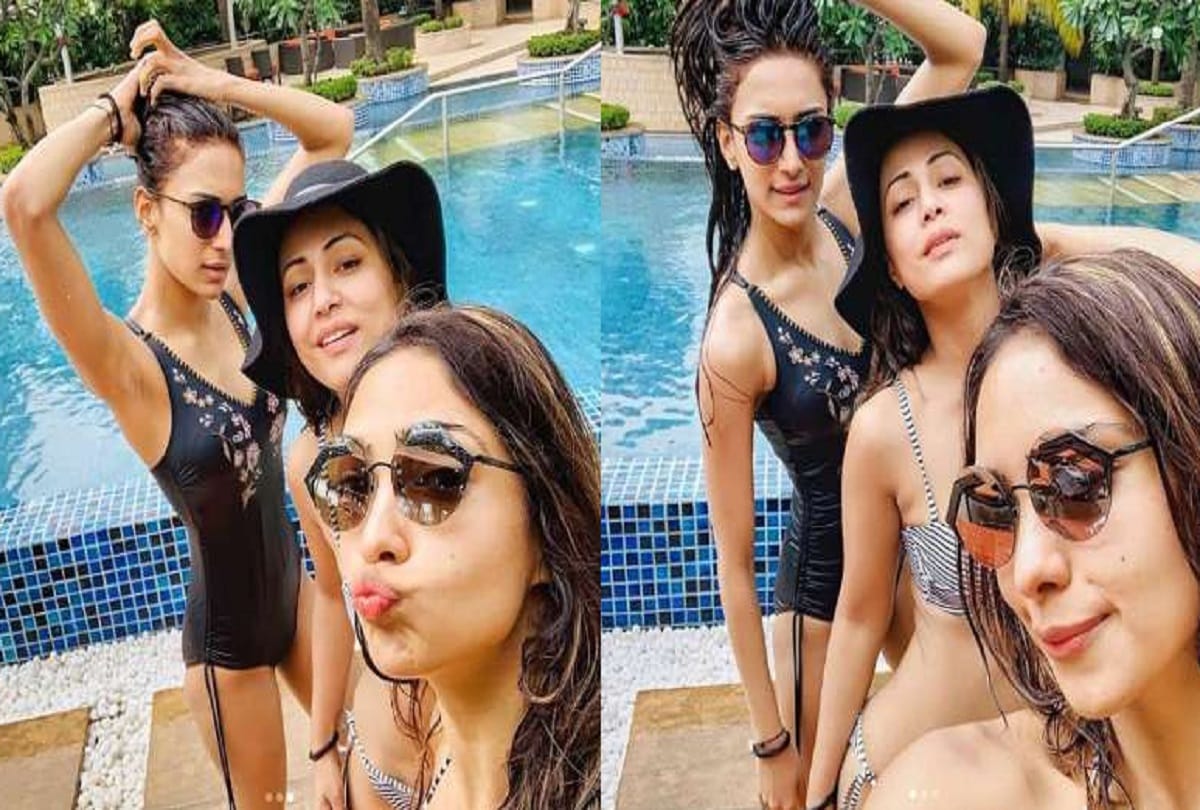hina khan and erica fernandes swimming pool pictures got viral