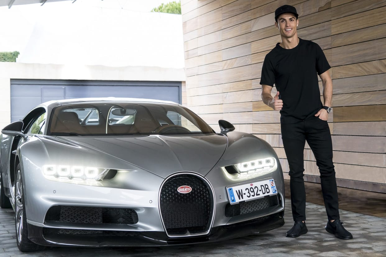 footballer cristiano ronaldo buys world most expensive car bugatti la voiture noire