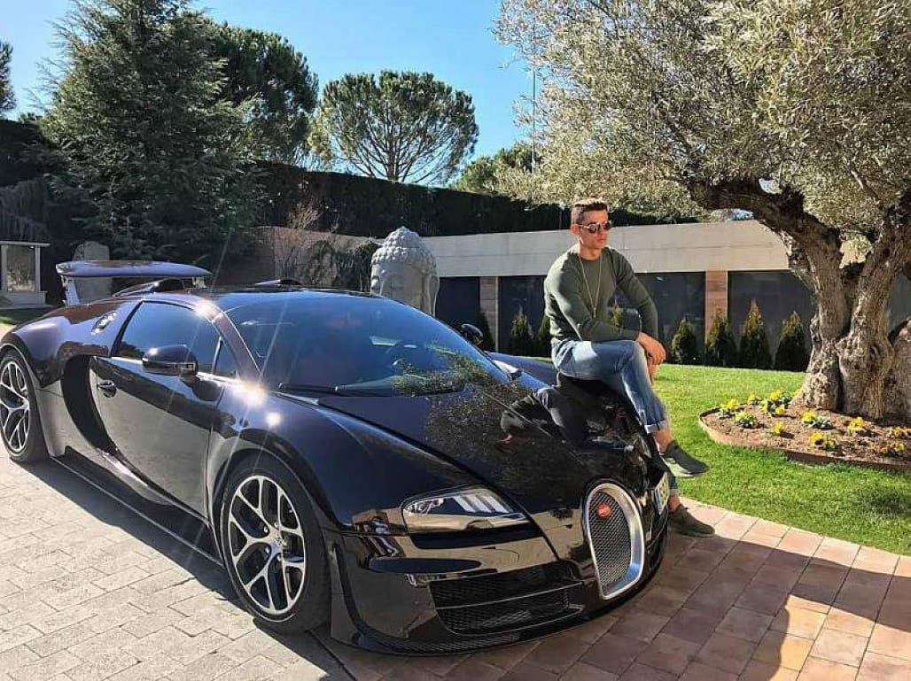 footballer cristiano ronaldo buys world most expensive car bugatti la voiture noire