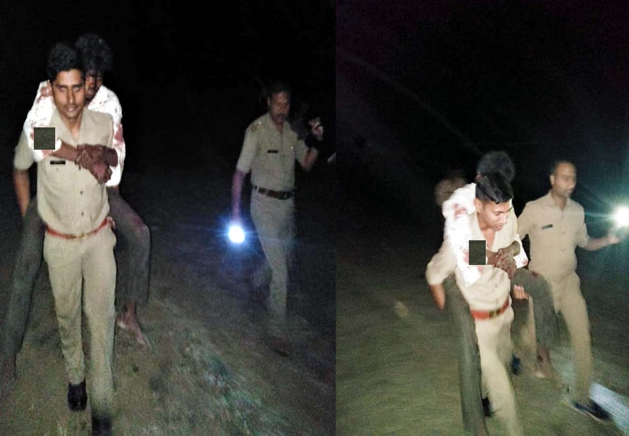 Human face of Banda police who saved a injured
