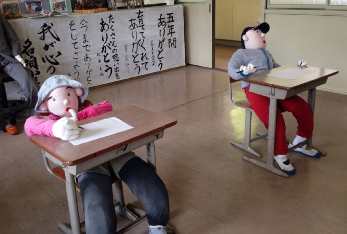 japan nagoro village has only 27 humans and 270 life sized dolls stays everywher see video