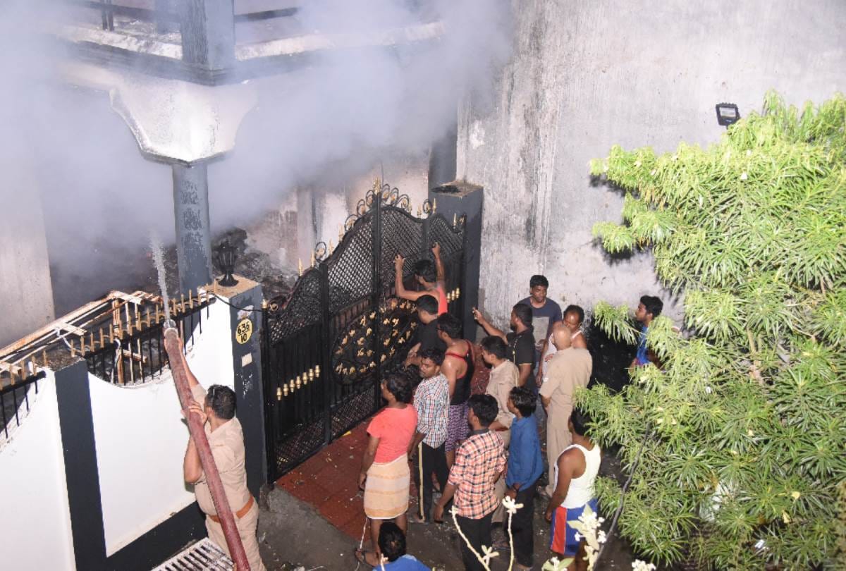 child died in fire accident in indira nagar