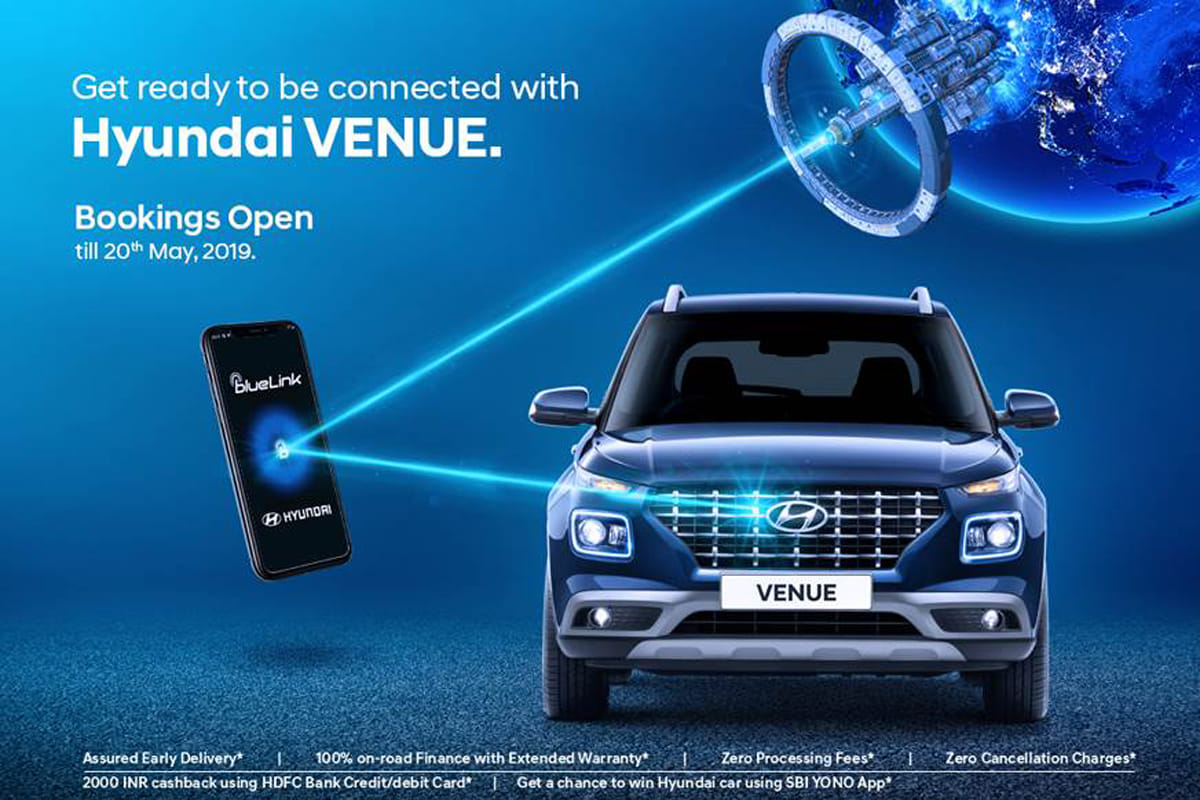 Hyundai Venue Official Bookings Open launching on 21 may 2019