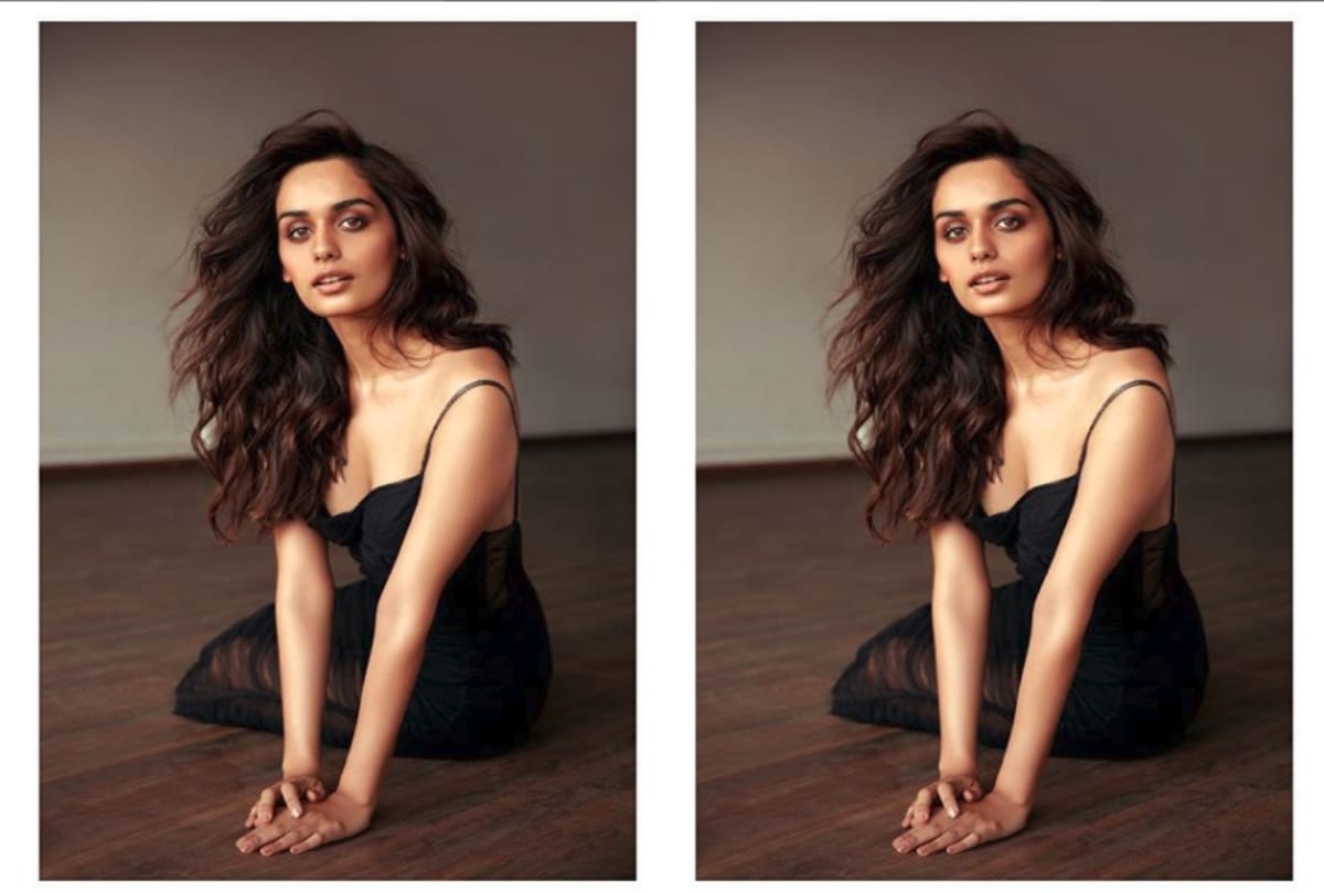 Manushi Chhillar looks drop dead gorgeous in plunging neckline sheer black gown