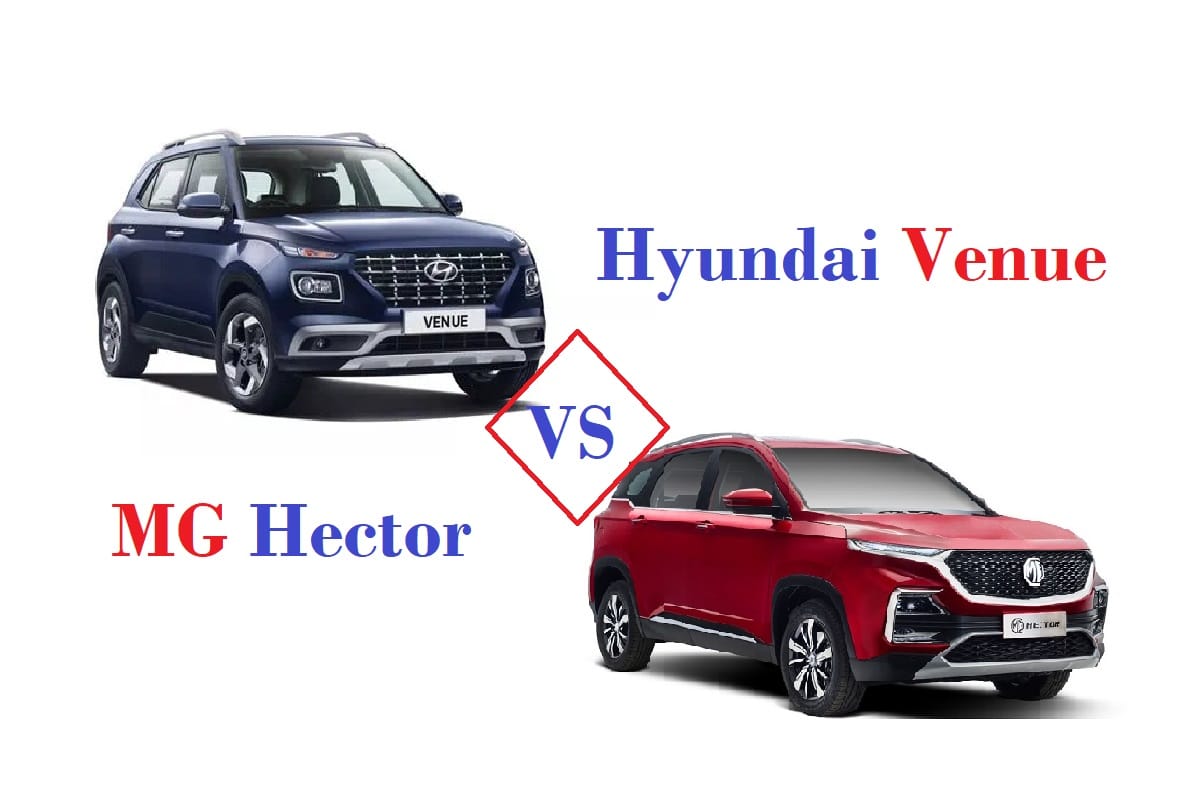 india's first internet connected cars suv MG Hector Vs Hyundai Venue comparison