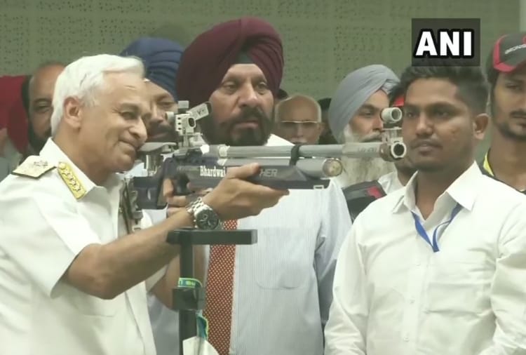 Chief of Naval Staff Admiral Sunil Lanba inaugurated National Level Shooting Range in Ludhiana