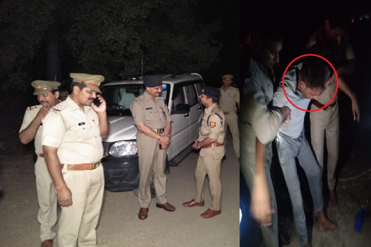 Encounter between Muzaffarnagar police and gangsters and arrested of one accused