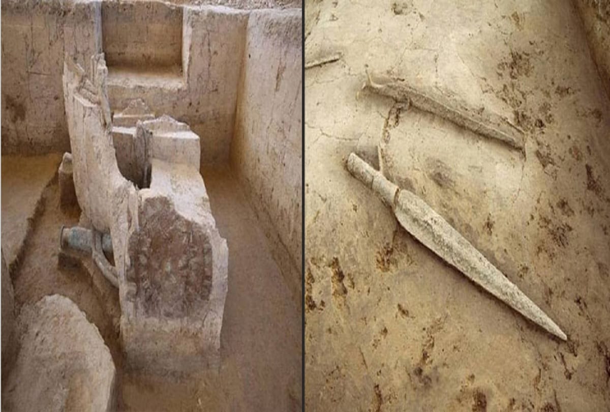 asi finds 4000 year old chariots crowns treasure period of mahabharata at bagpat Sinauli village up