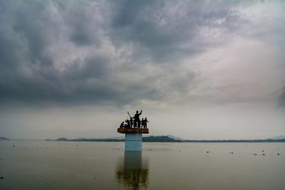 गुवाहाटी में ब्रह्मपुत्र नदी