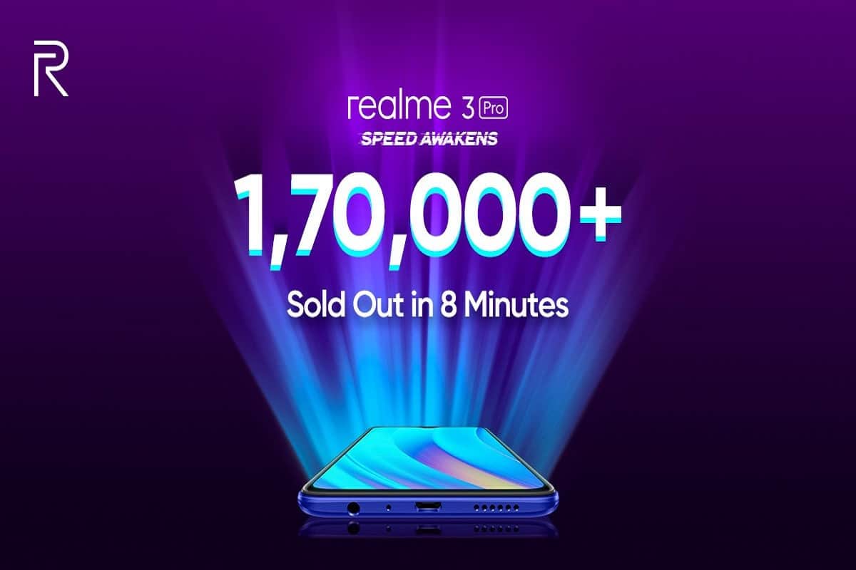 Realme 3 Pro second time sale in India today, Know price and specifications