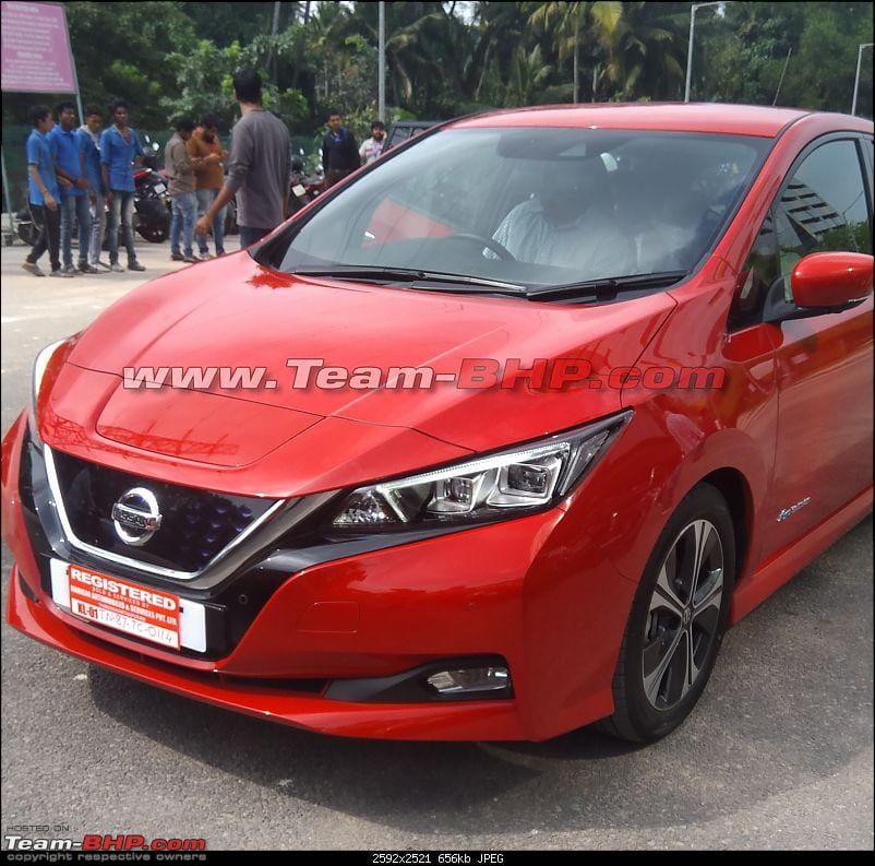 Hyundai Kona EV and Kia Soul EV rival Nissan Leaf electric car spotted on indian roads, launch soon