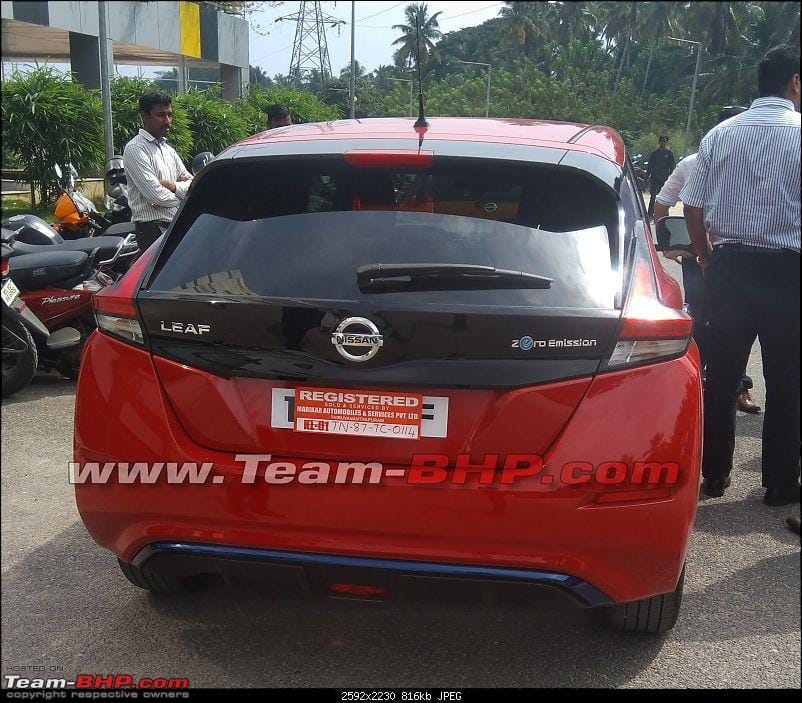 Hyundai Kona EV and Kia Soul EV rival Nissan Leaf electric car spotted on indian roads, launch soon