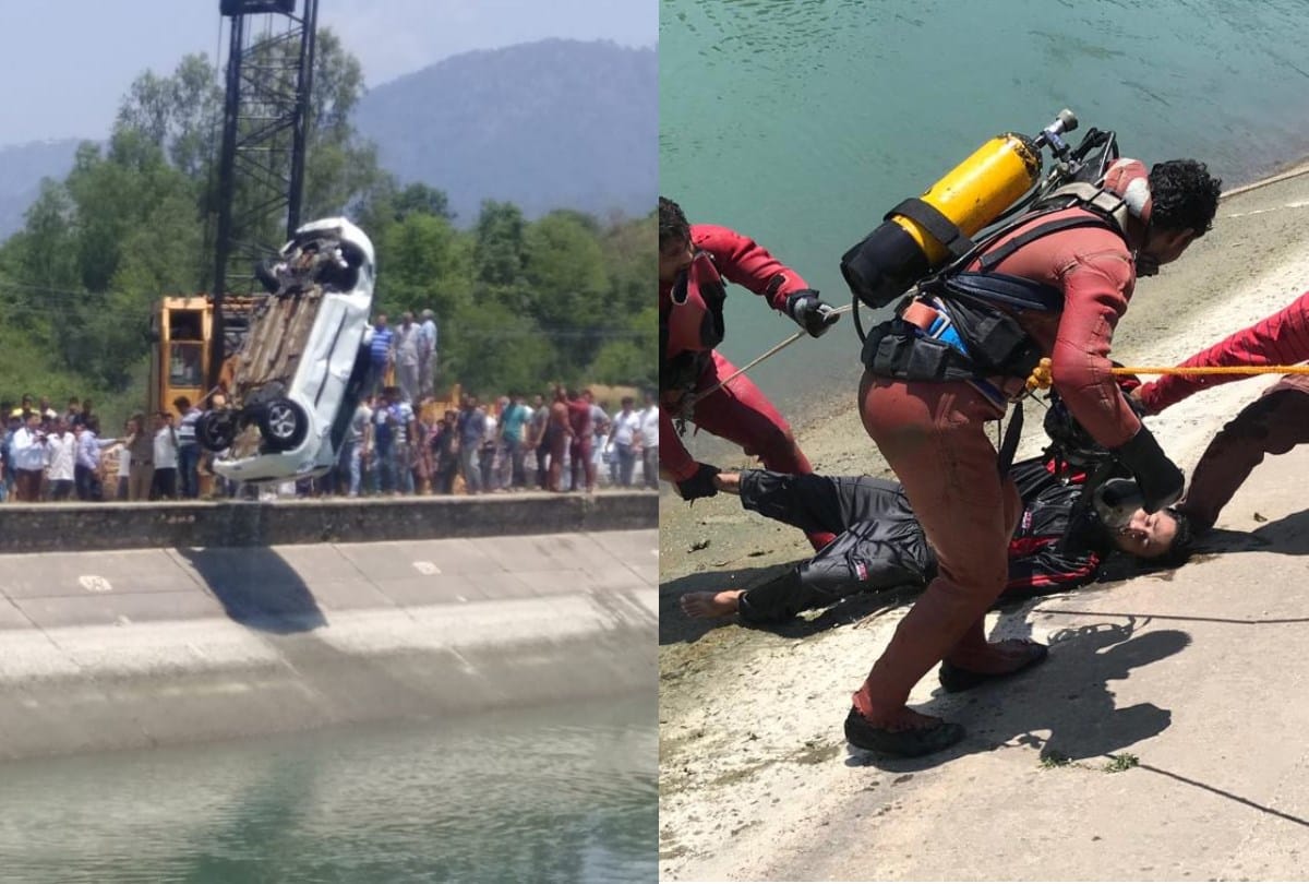Two brothers killed in accident swift car recovered from Beas Satluj Link Canal Mandi Himachal